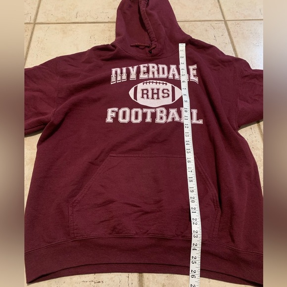 💜 Men's Gildan Riverdale RHS Football Heavy Blend Hoodie - Maroon - Size L - Picture 6 of 6